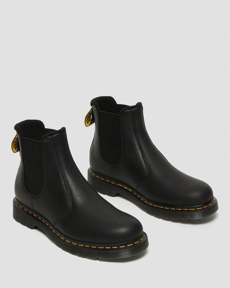 Dr Martens 2976 Warmwair Leren Enkellaars Heren Zwart | NL 371YXF